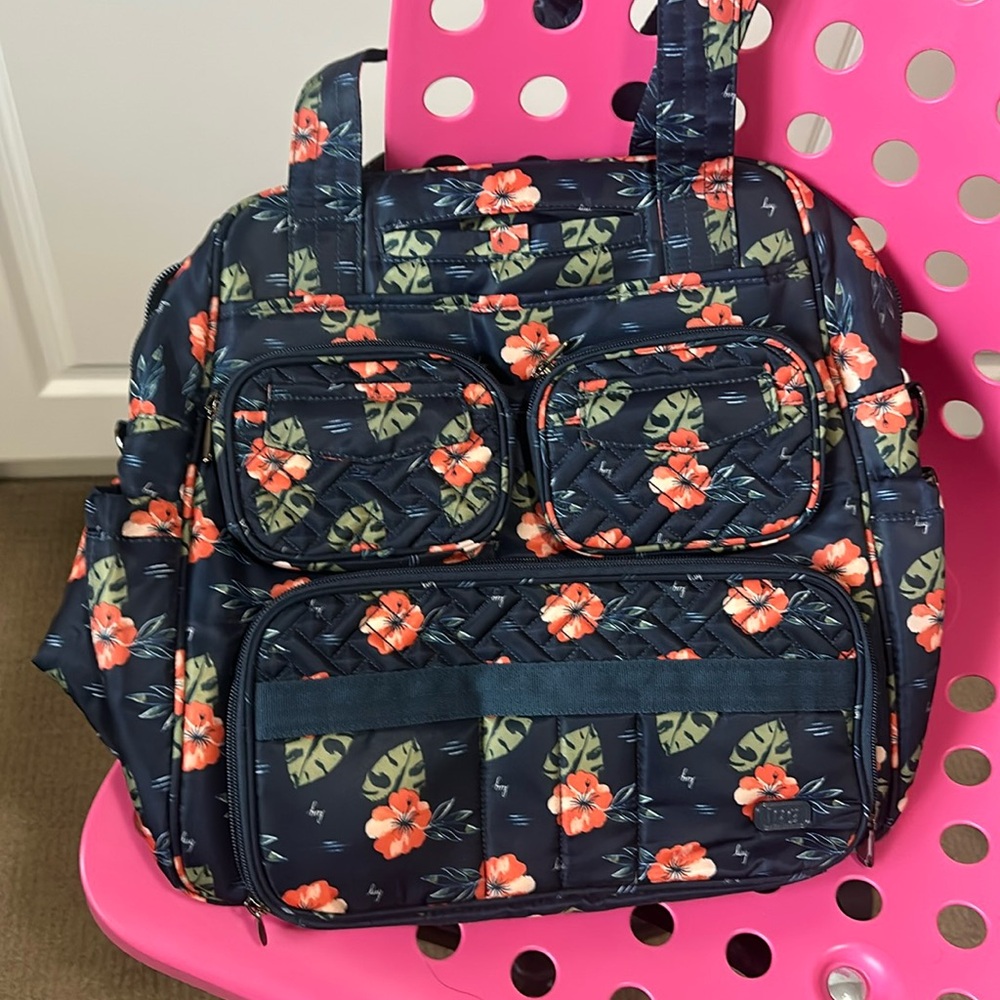 Cute, Lug brand travel bag and makeup case.